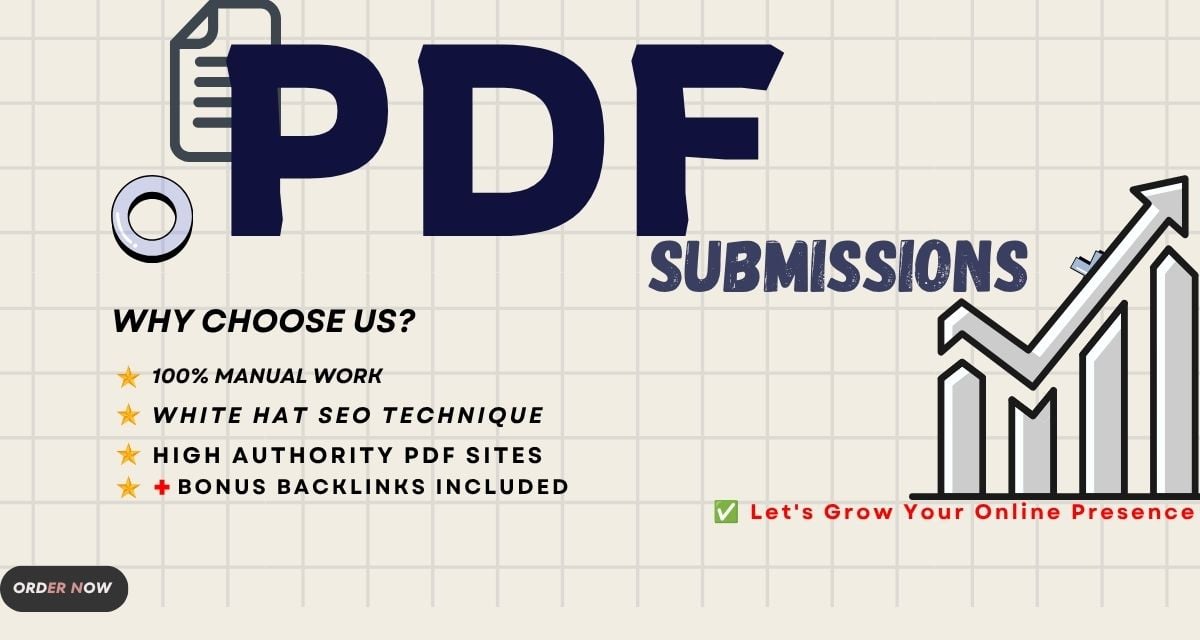 25 Manual PDF Submissions on High Authority Sites for SEO Growth⭐