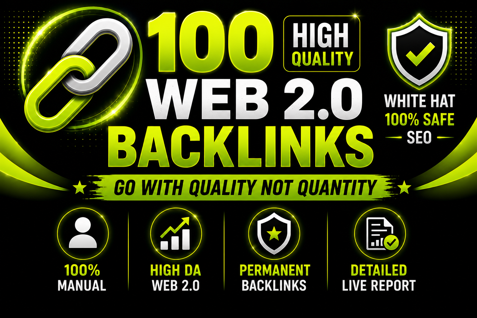 100 High Quality Web 2.0 Backlinks Built Manually