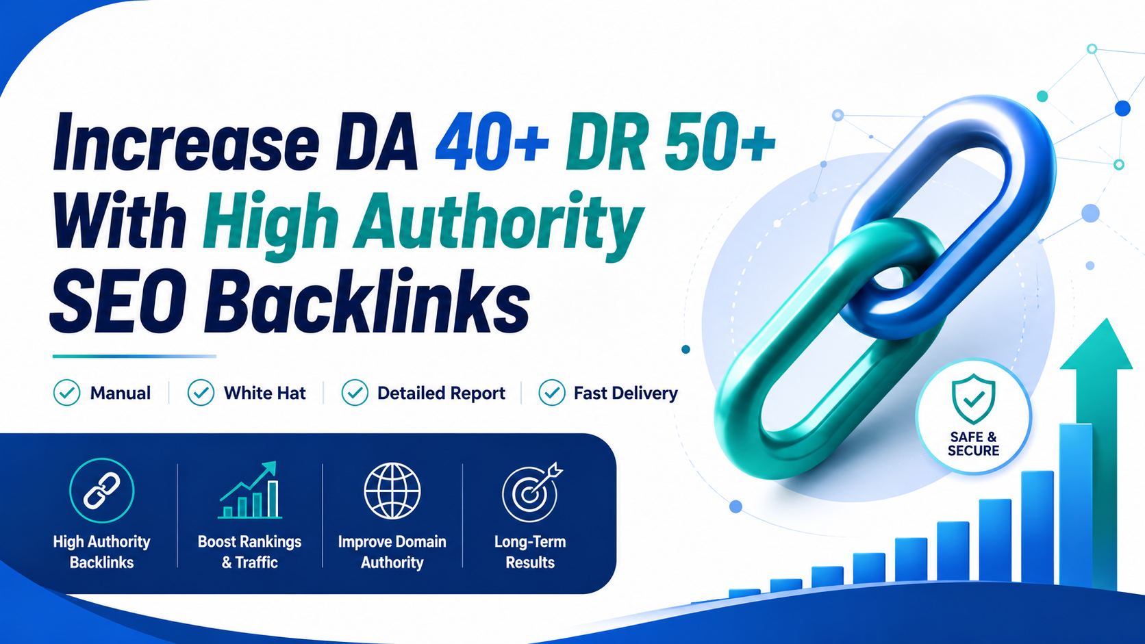 Increase DA 40+ DR 50+ With High Authority SEO Backlinks