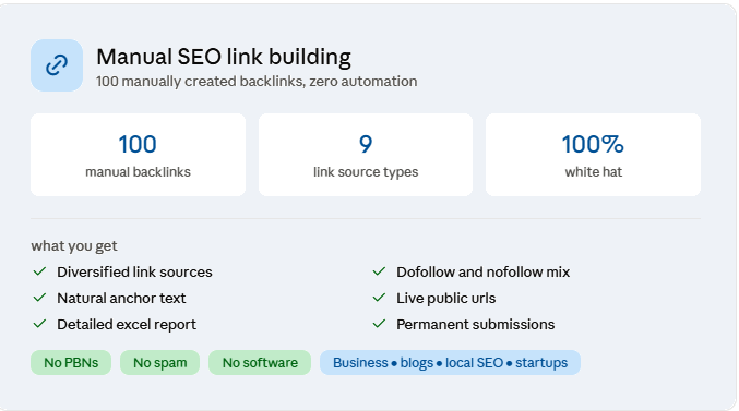 100 Manual SEO Link Building Service 100 Diversified ...