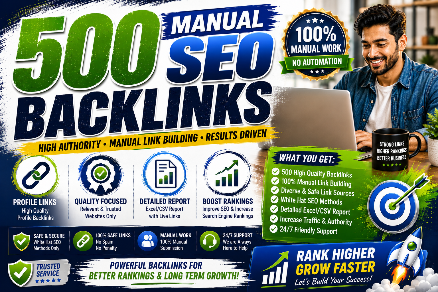 I Will Create 500 High Quality Manual SEO Backlinks for Off Page SEO