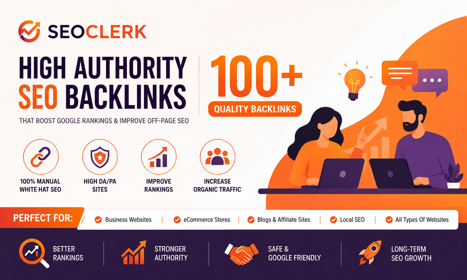 I Will Create 100 High Authority Manual SEO Backlinks