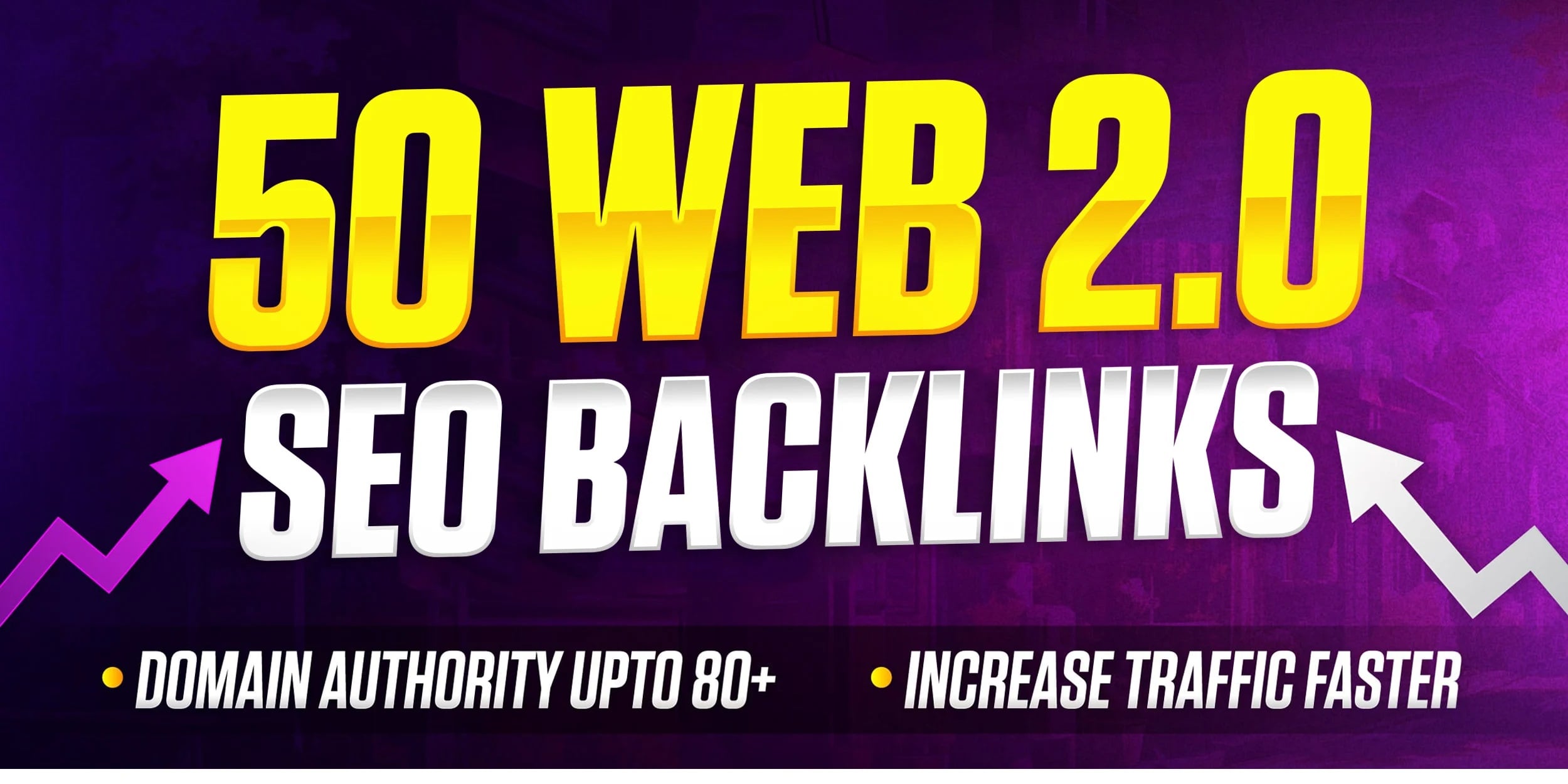 Build 50 High Authority Web 2.0 SEO Backlinks to Increase Google Rankings and Domain Authority.