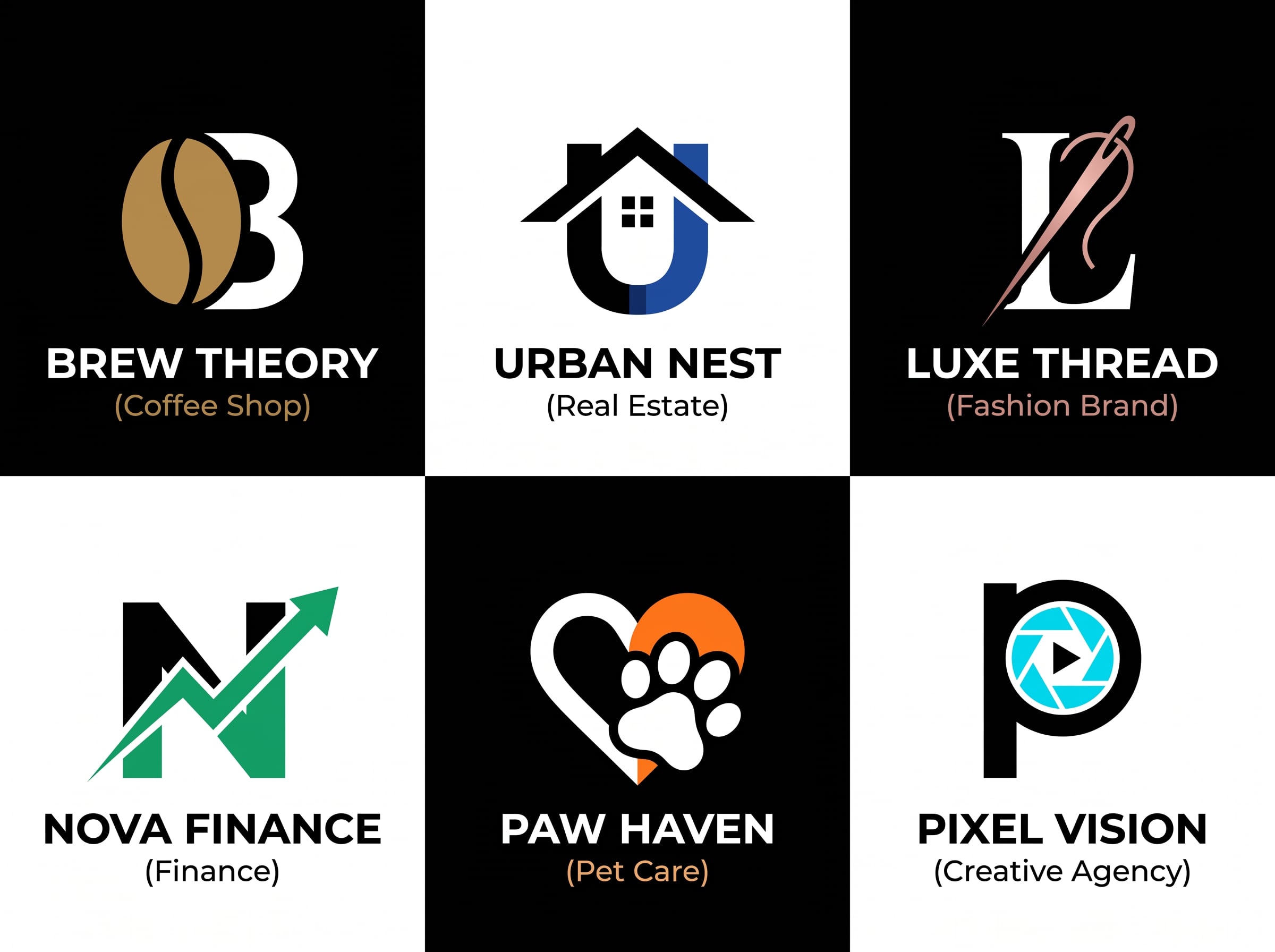 I will design 3 premium minimalist logo concepts for your business