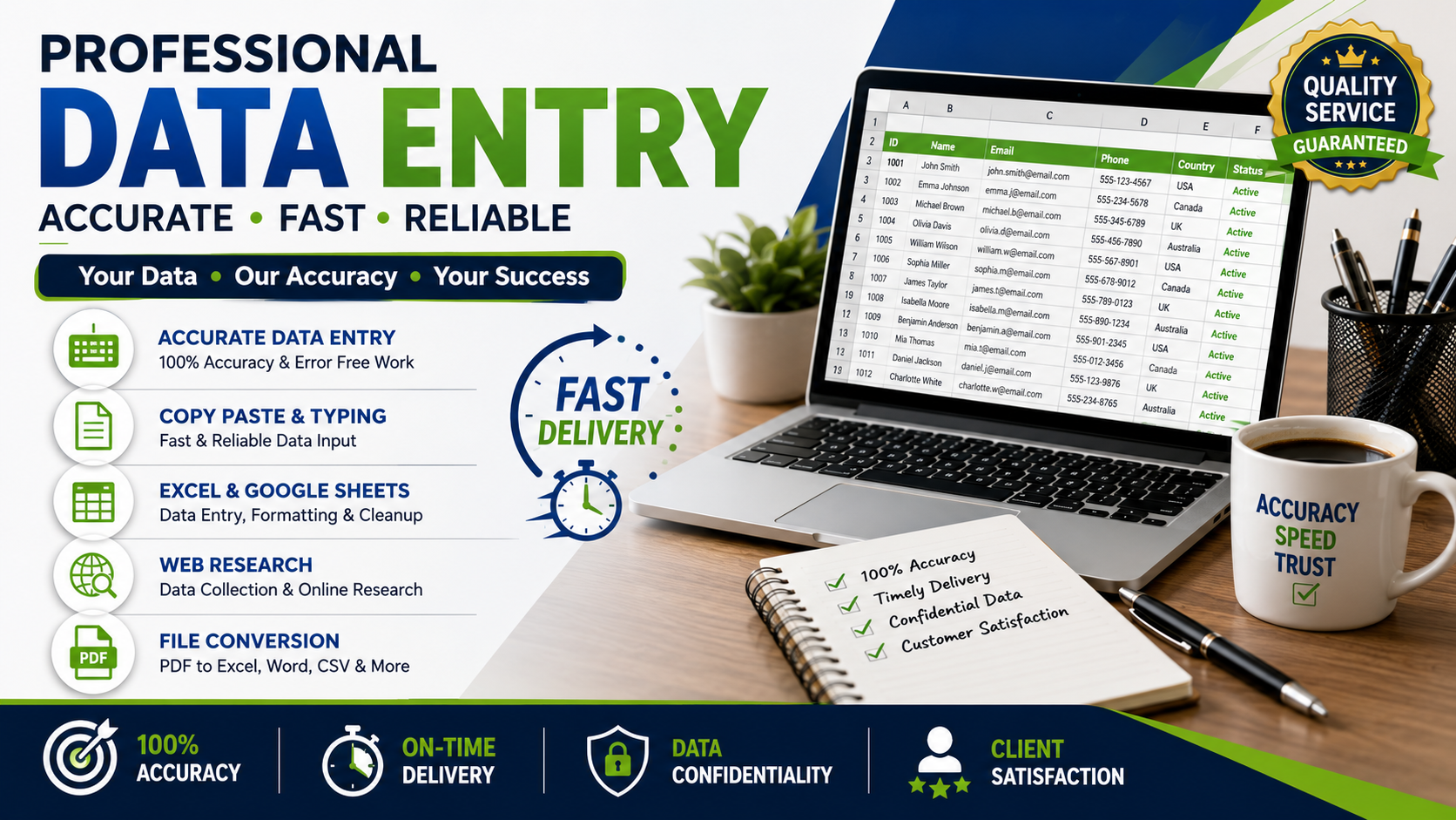 Professional Data Entry and Copy Paste Work
