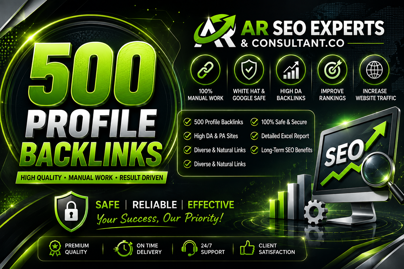 500 High-Quality Profile Backlinks &ndash; White Hat SEO & High DA Links