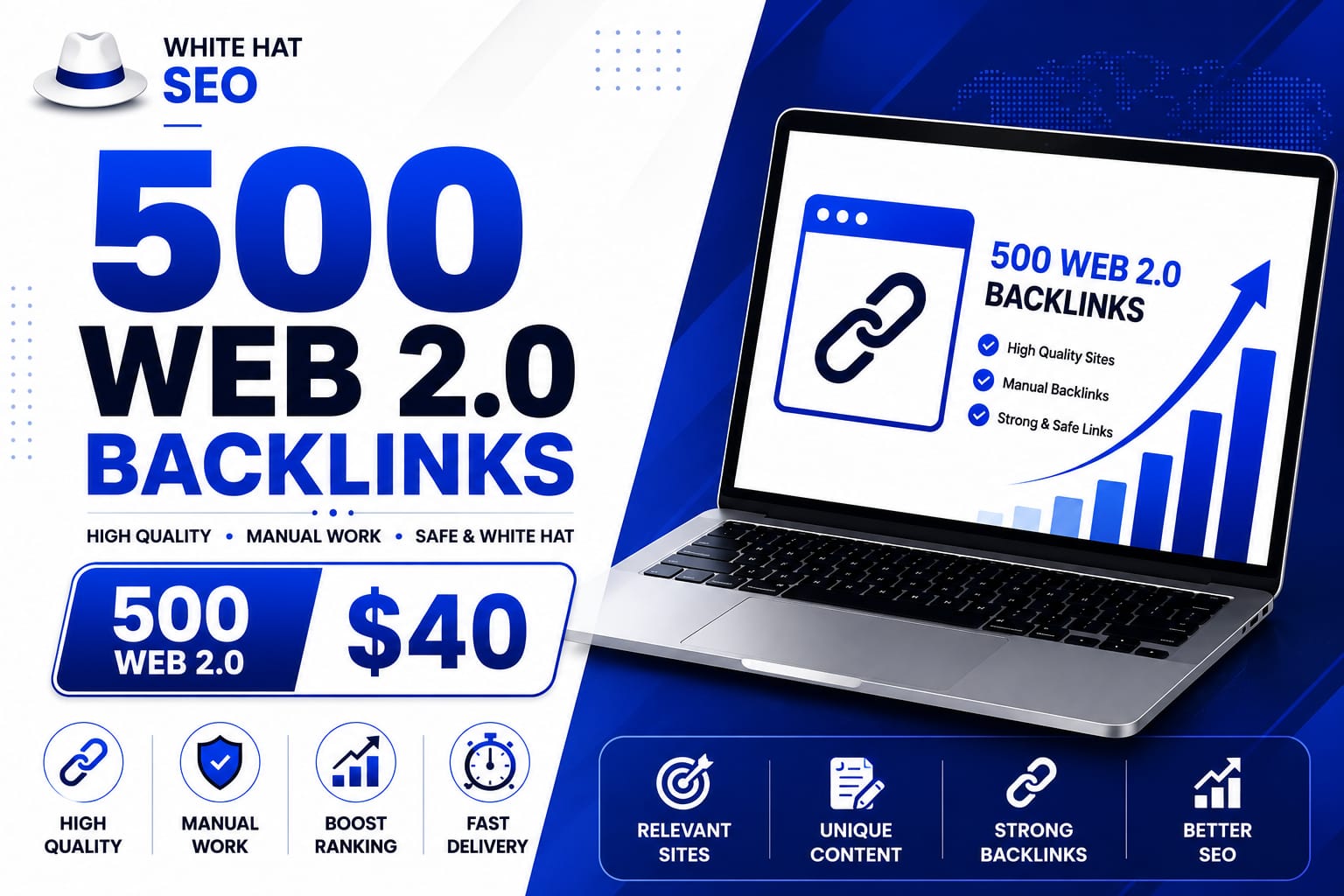 I Will Create 500 High Quality Manual Web 2.0 Backlinks for Google Rankings