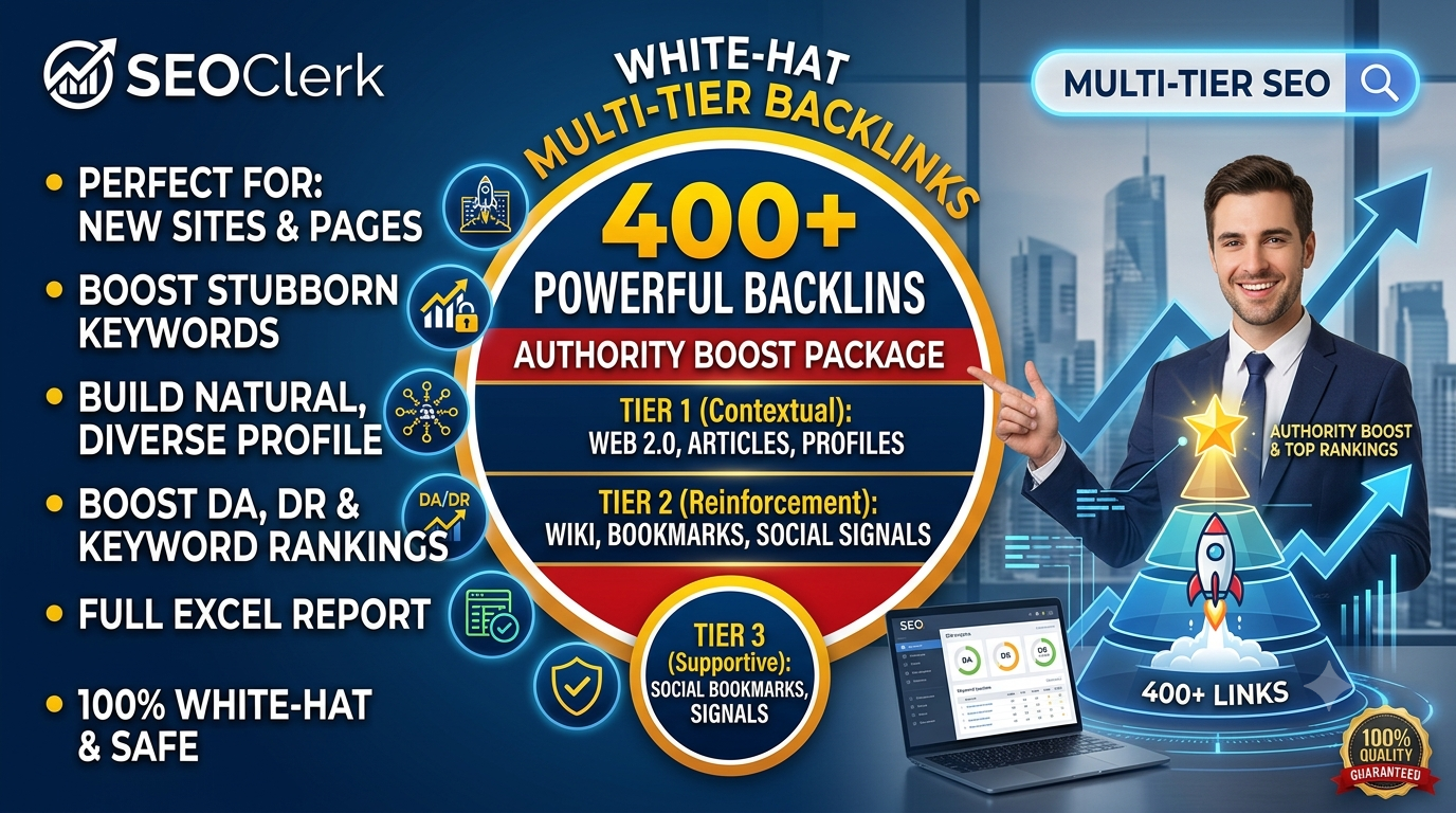 Get 400+ powerful authority backlinks to boost your Google ranking 
