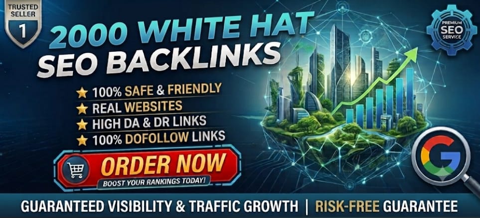 Create 2000 white hat backlinks for google ranking 