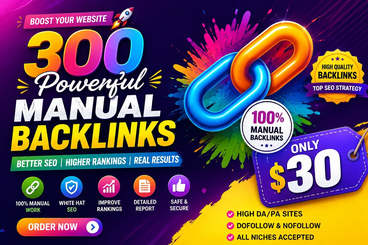 I Will Create 300 Powerful Manual Backlinks for Better SEO & Google Rankings