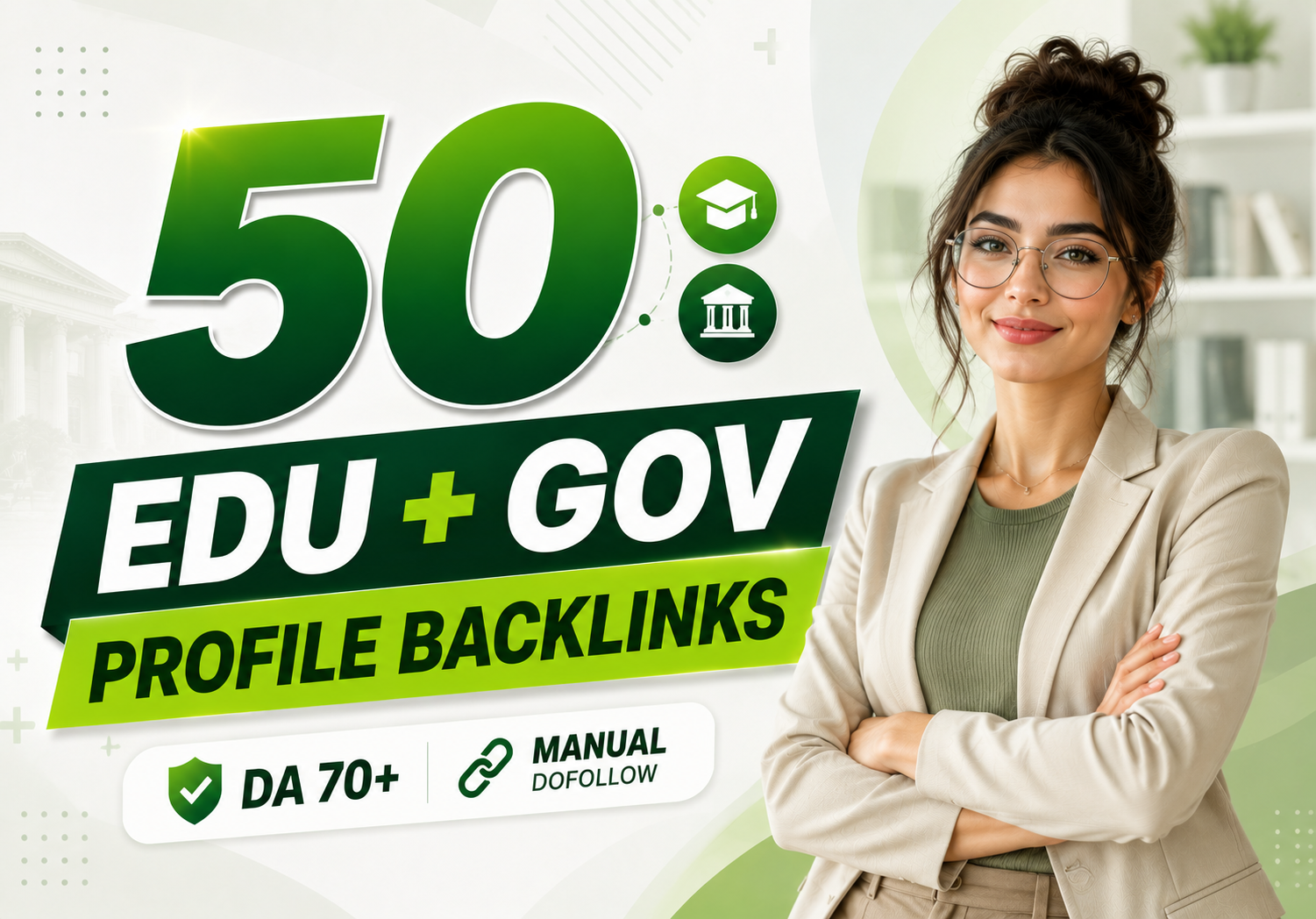 50 Top Ed/Gv Blog Profile Backlinks DA70+ Dofollow & Manual