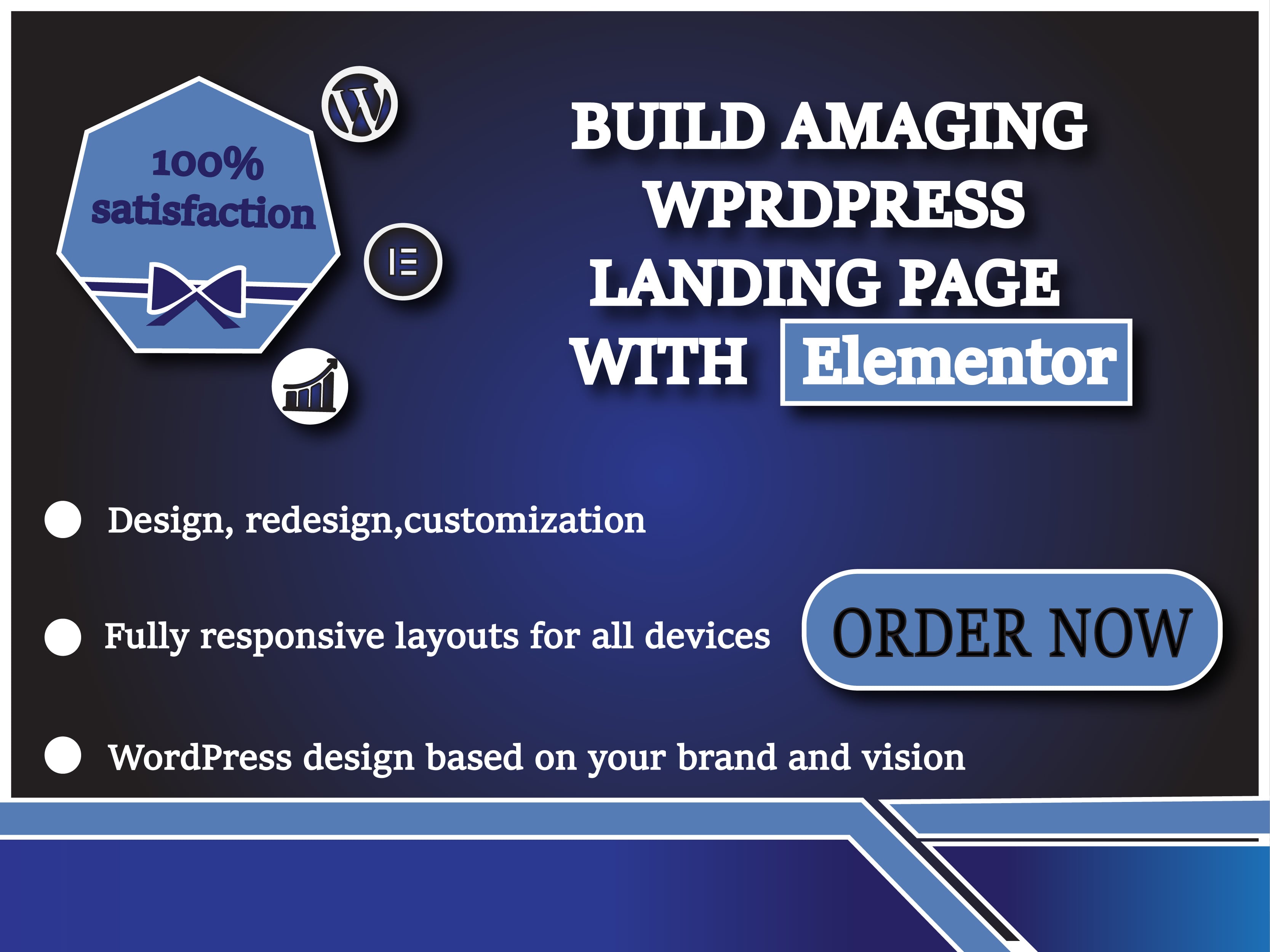 I'll design and redesign or rebuild high quality landing page.
