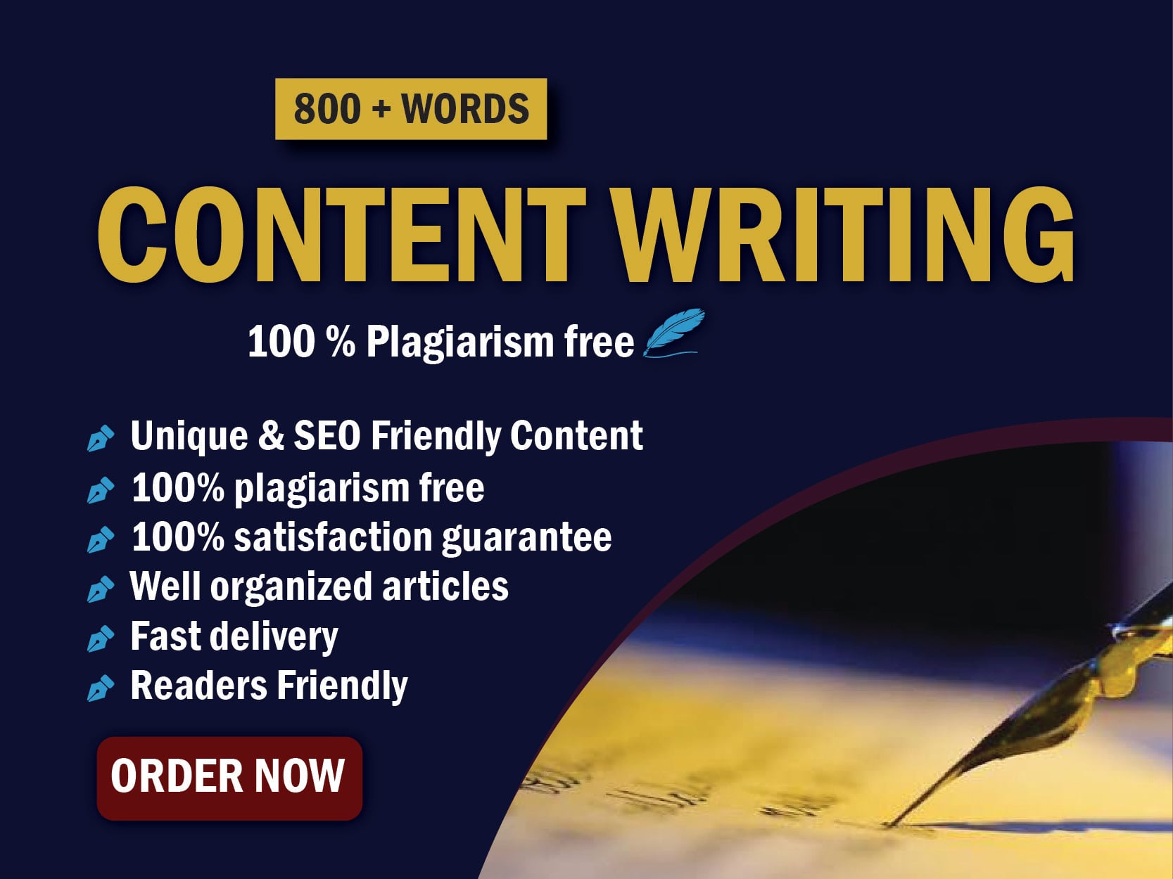 I will write 800 words high quality SEO content within 24 hours