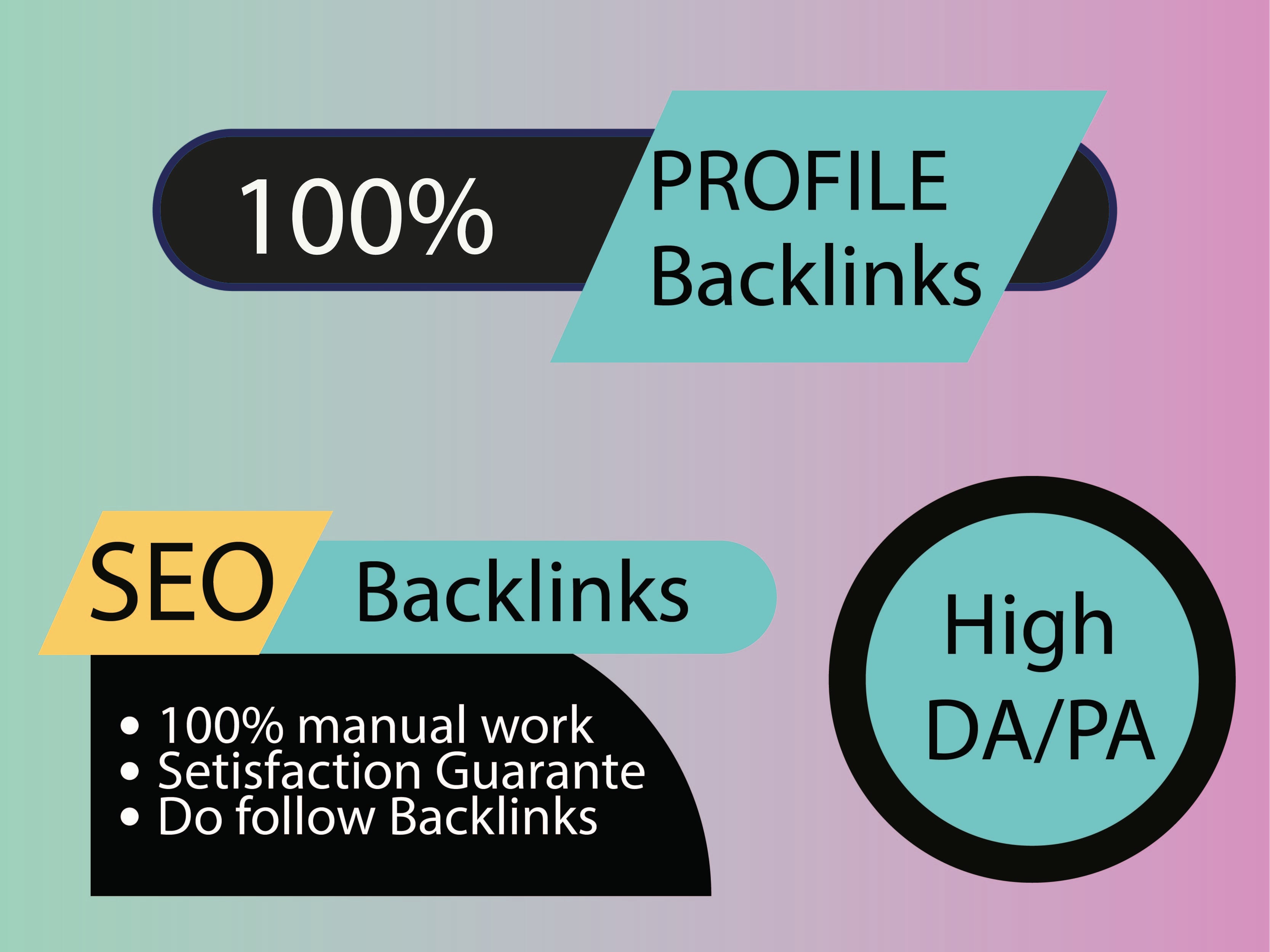 I will do 250 High PA DA Profile Backlinks for on page SEO.