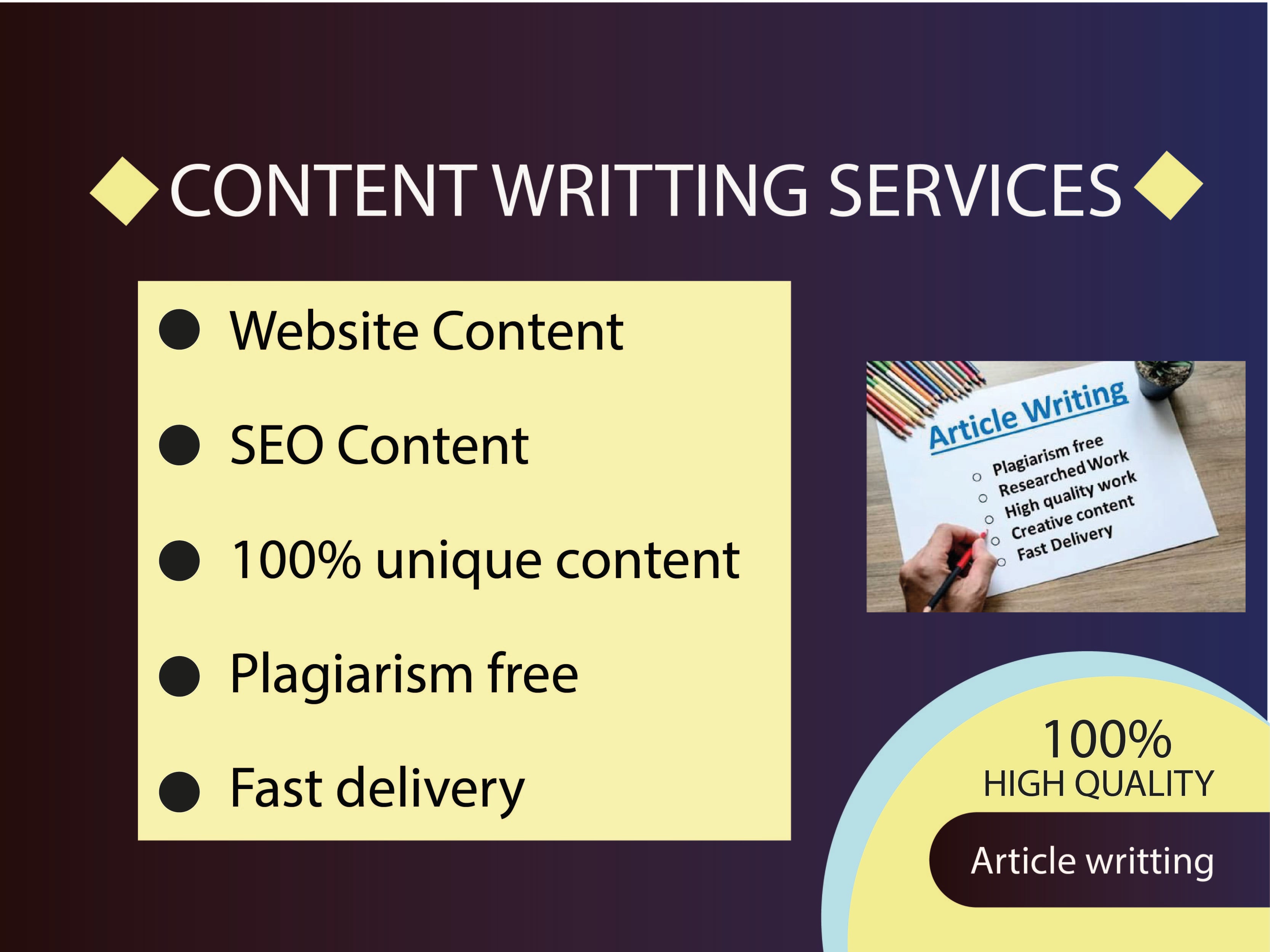 Get 1000 words SEO optimized premium content writing on any topic for improve Your Online Visibility