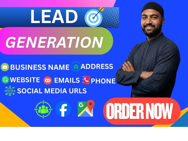 I will generate specific business leads and B2B leads based location