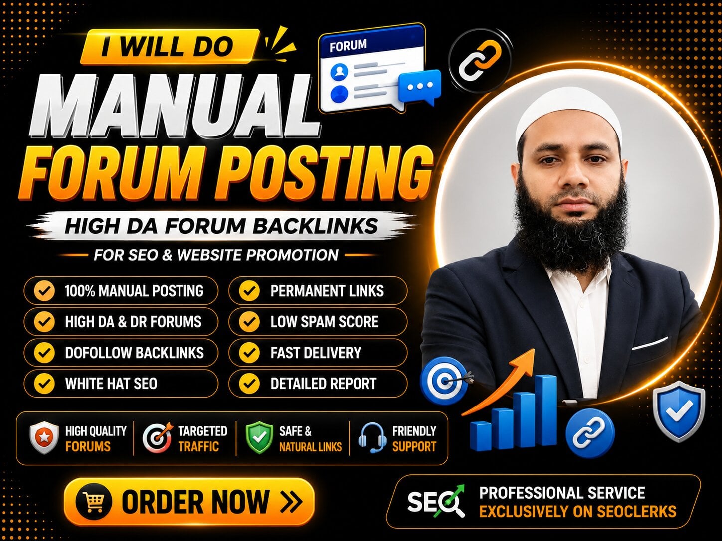 Will Provide Manual Forum Posting Service for Safe SEO Link Building