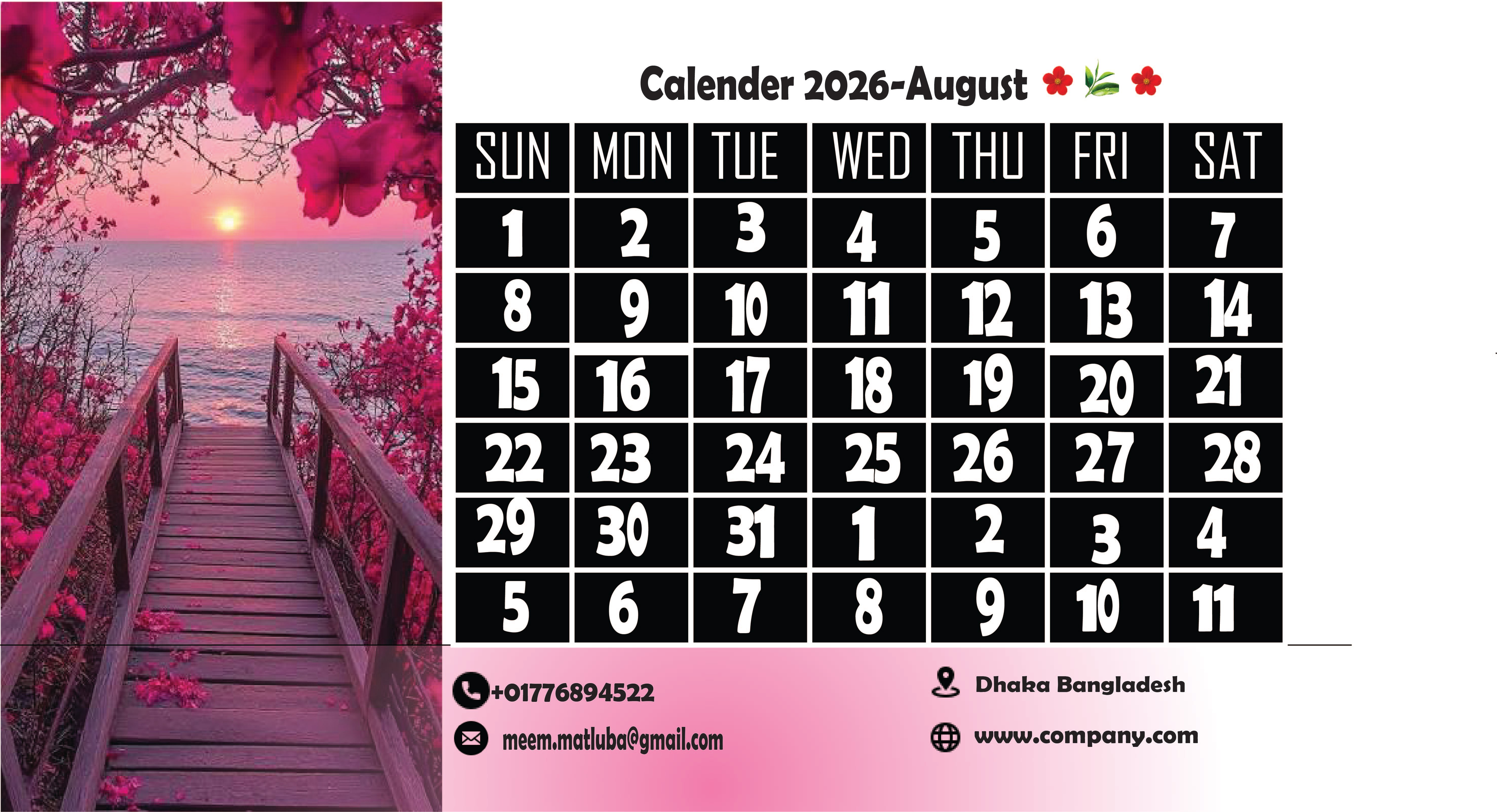 I Will Create a Stunning Custom Calendar Design