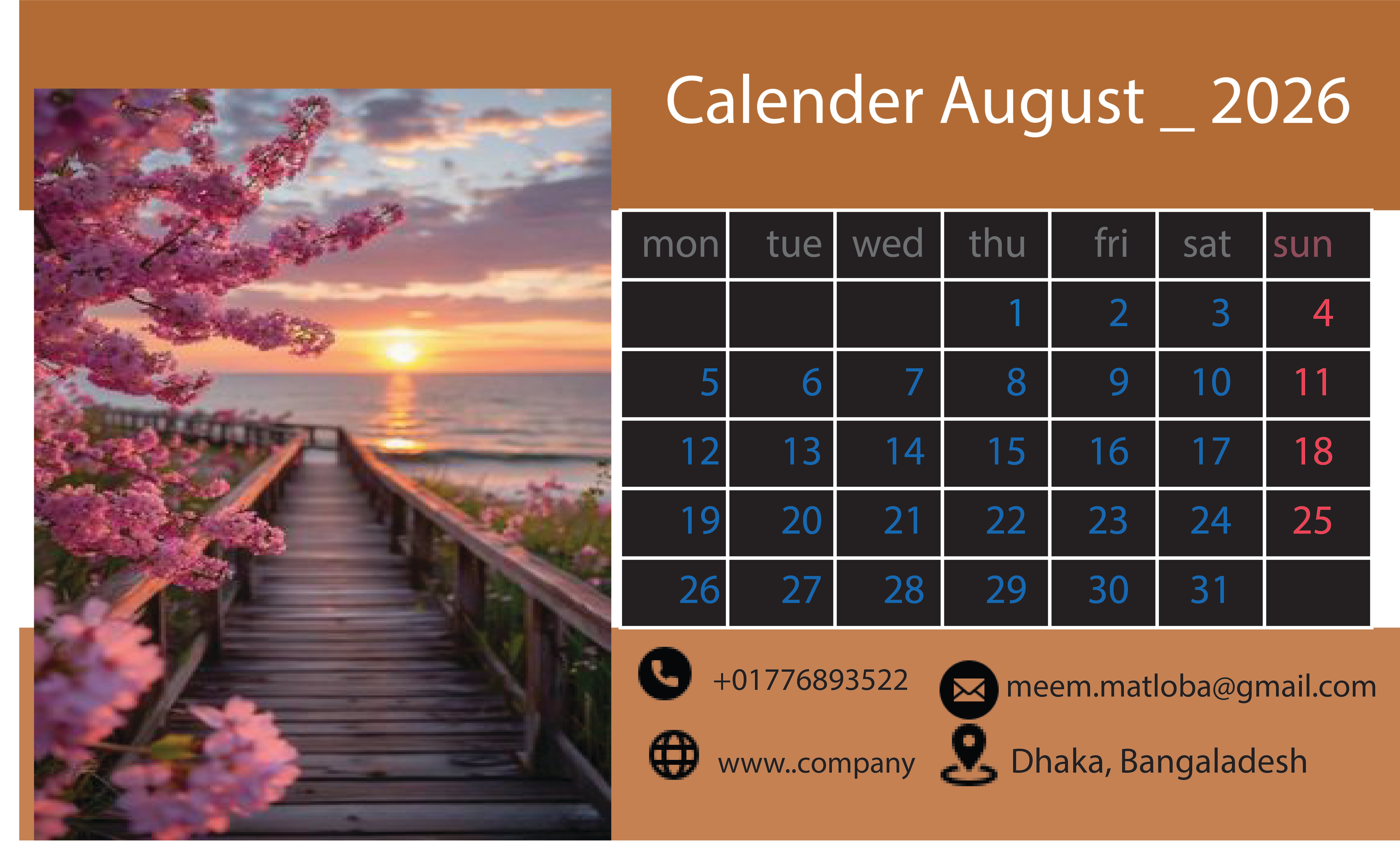I Will Create a Stunning Custom Calendar Design
