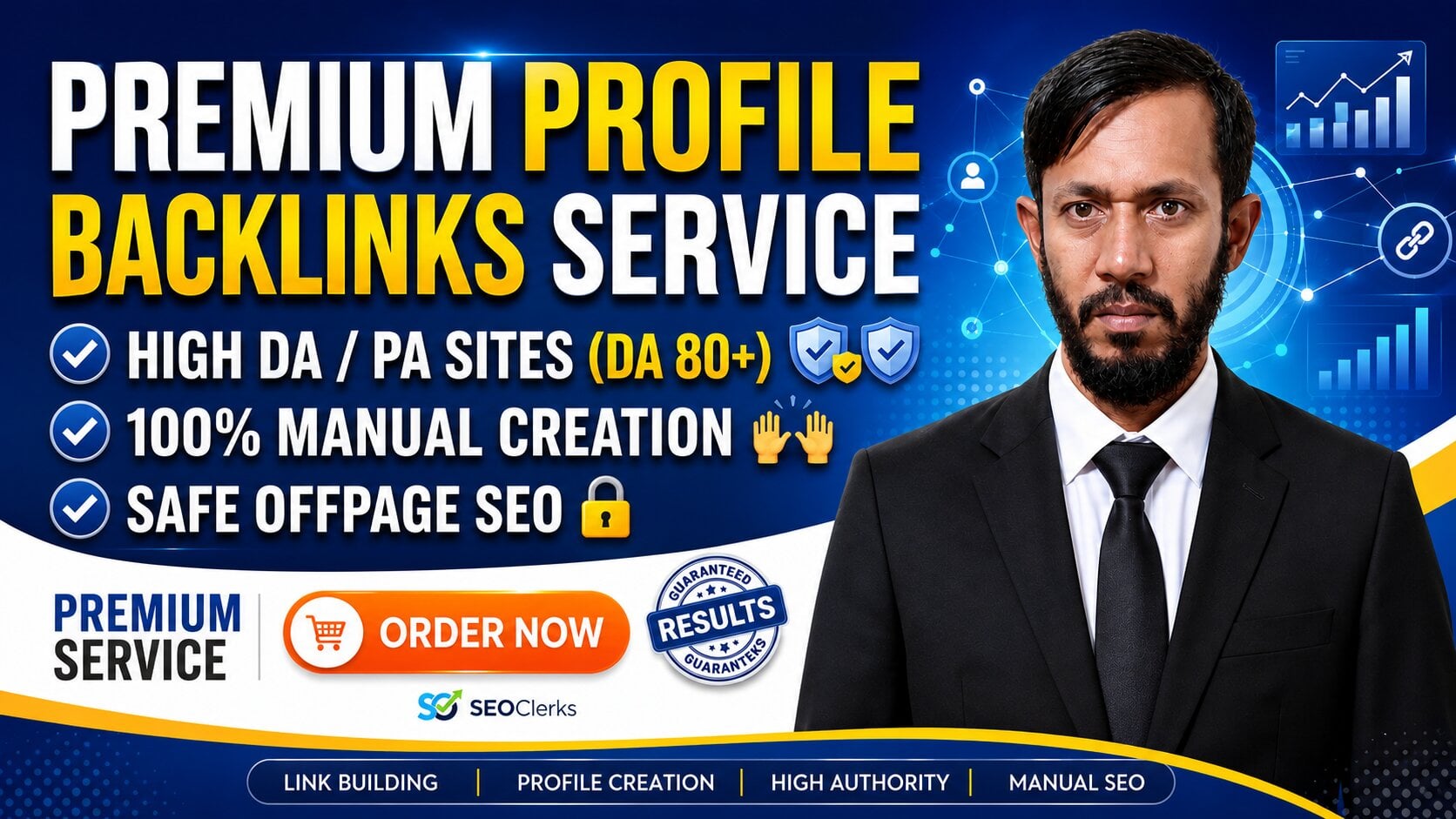 I will do manual high quality profile backlinks for off page seo link building