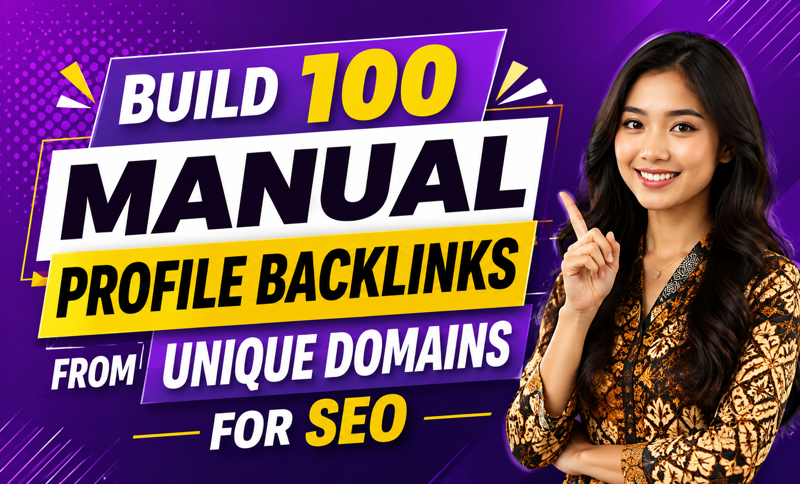 Build 100 Manual Profile Backlinks from Unique Domain...