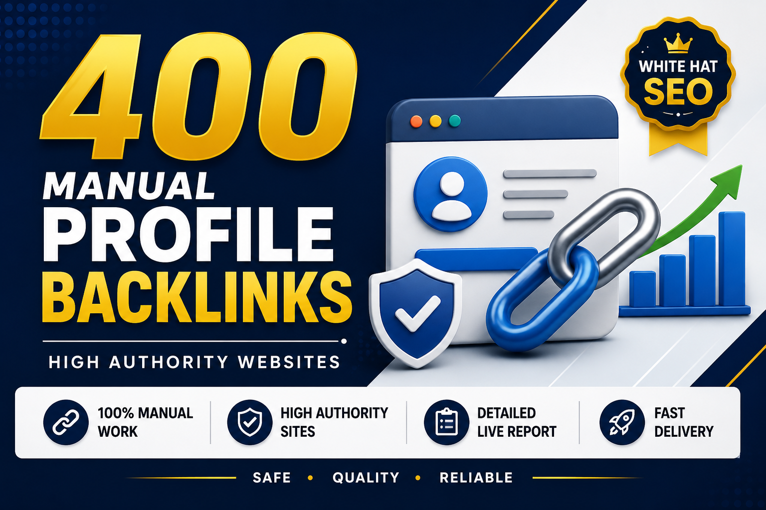 I Will Build 400 High Authority Manual Profile Backlinks for Better SEO