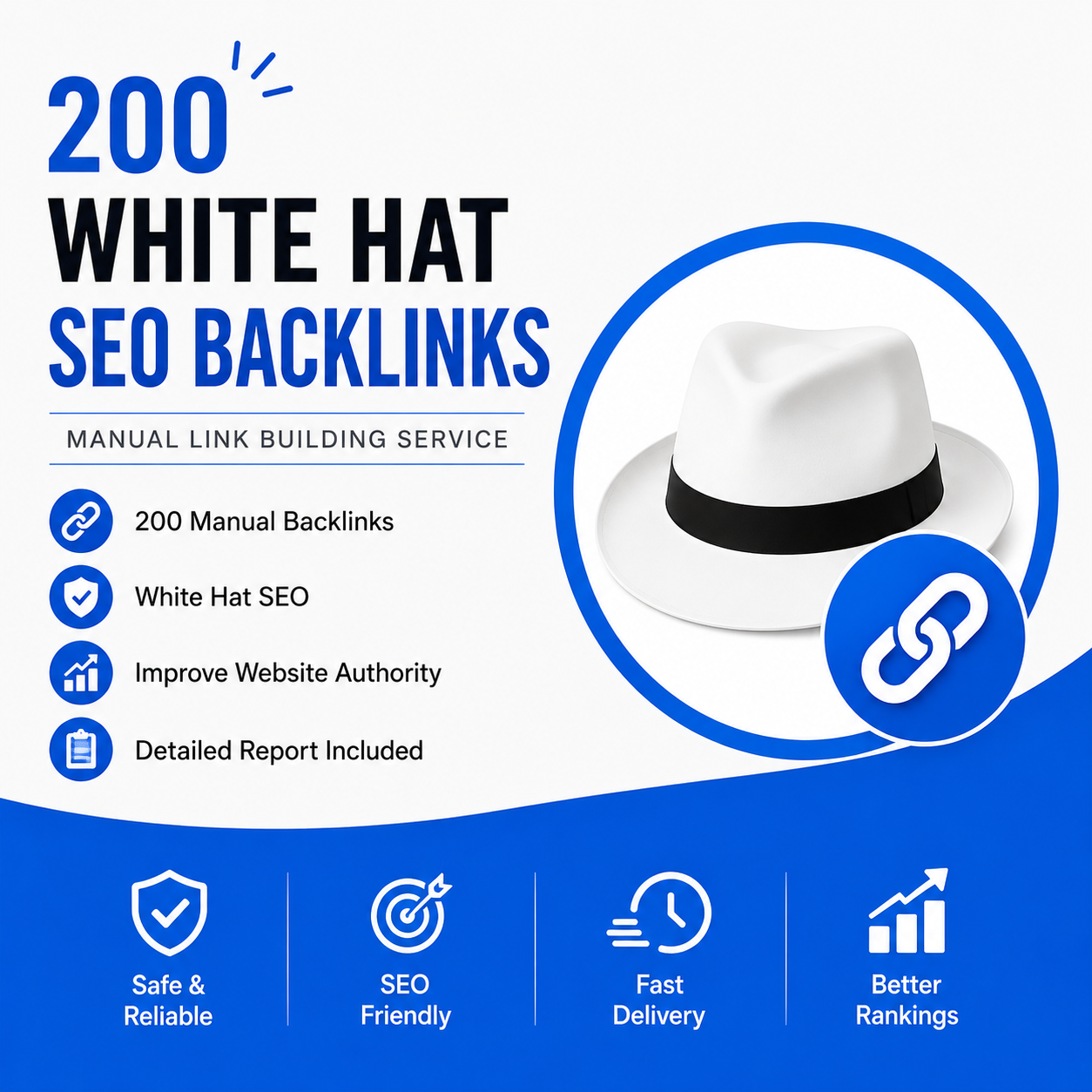 I Will Build 200 White Hat SEO Backlinks Through Manual Link Building