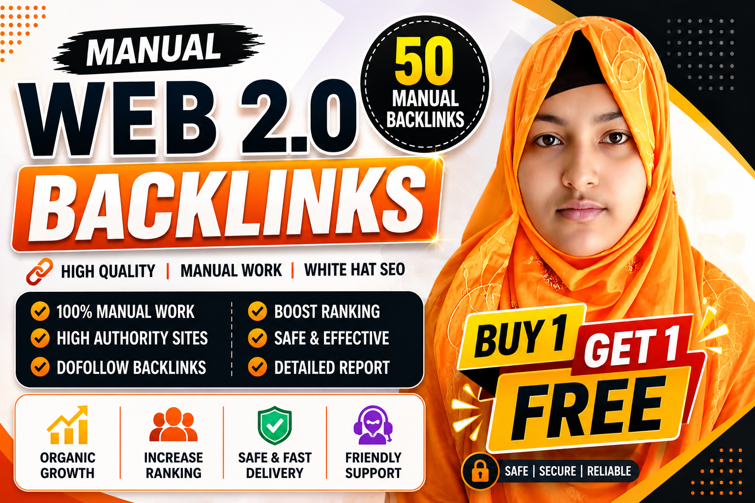 I will create 50 manual Web 2.0 backlinks for websites