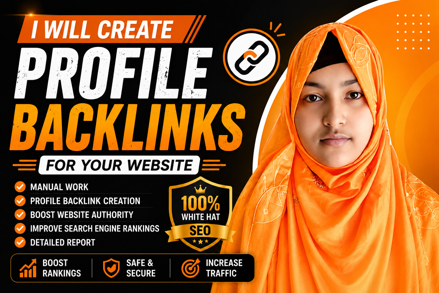 I will create Manual Profile Backlink Building for Website SEO