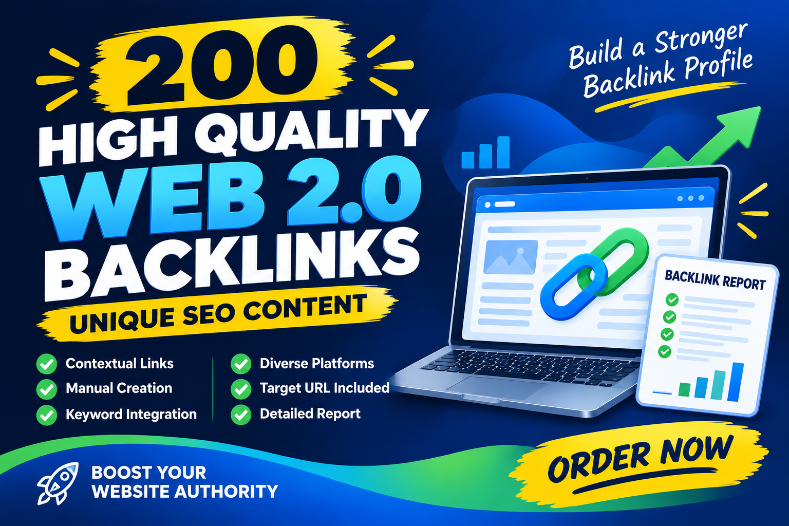I Will Build 200 High Quality Web 2.0 Backlinks With Unique SEO Content