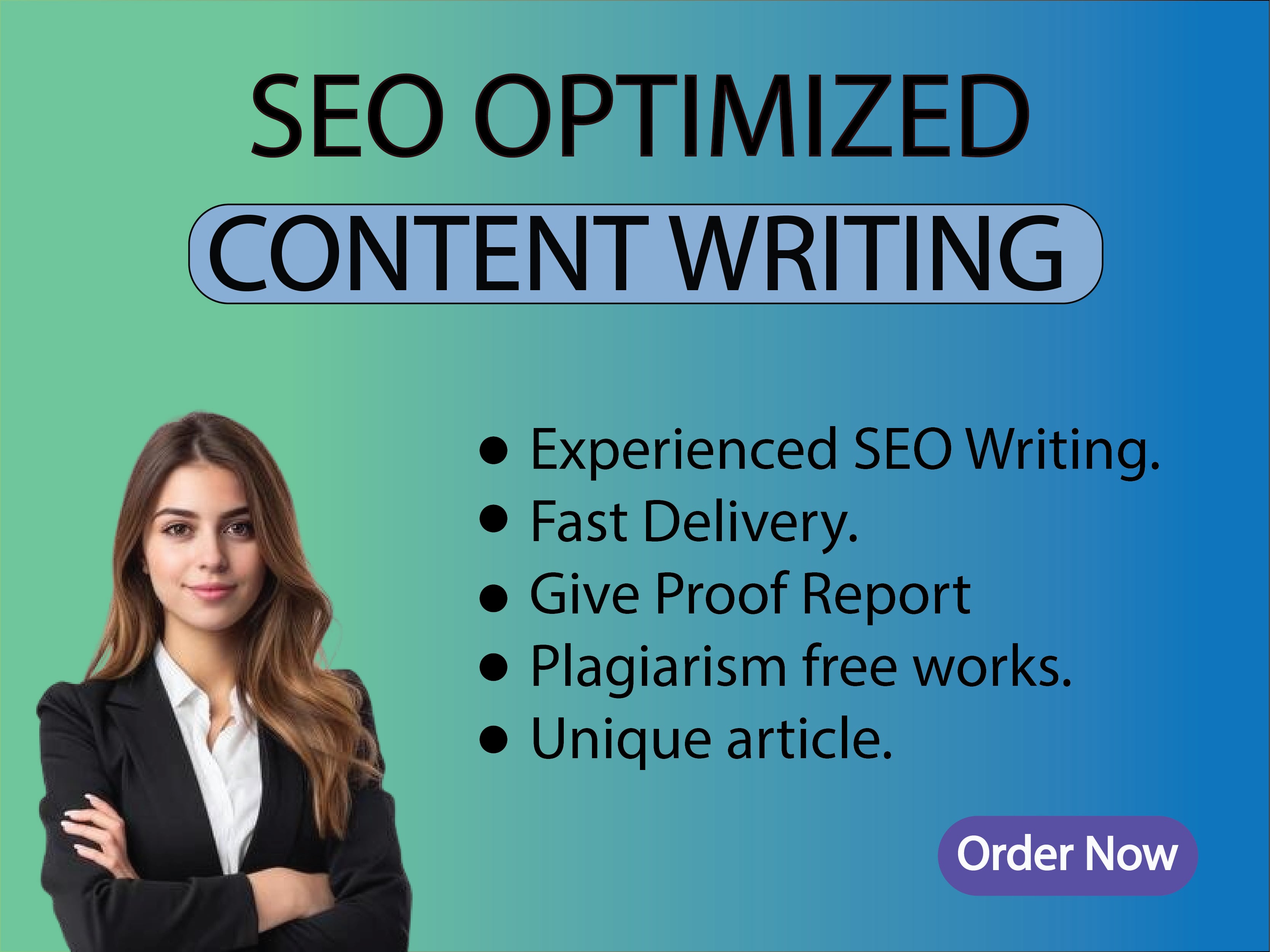 I will provide High-Quality, Unique and SEO Optimized Content Writing