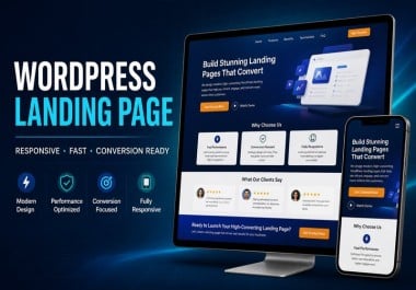 I will build a responsive WordPress landing page for your business