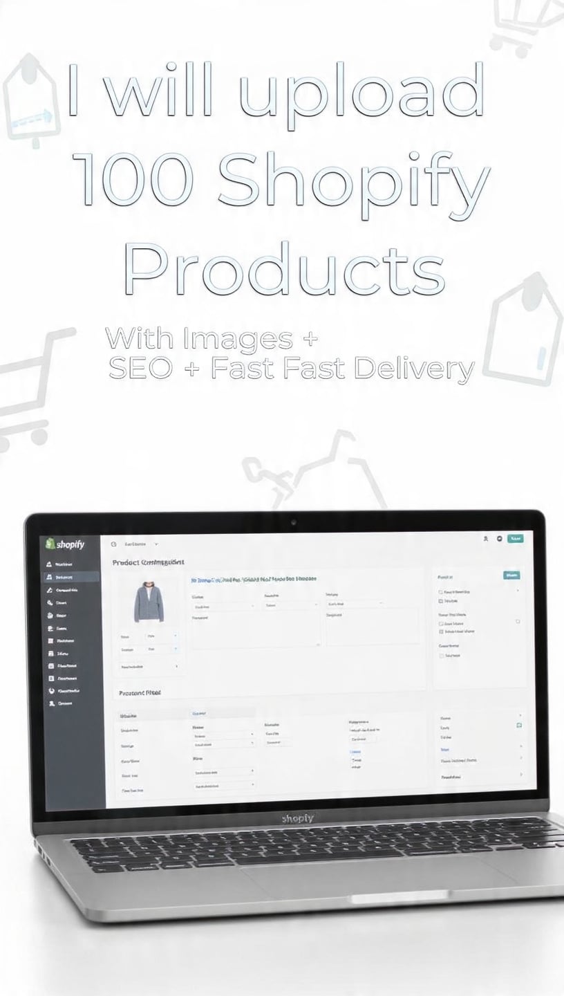 I will manually upload 100 Shopify or Amazon products...
