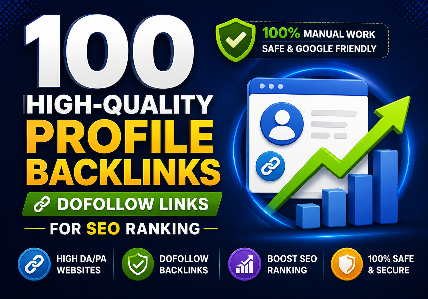 100 High-Quality Profile Backlinks DoFollow Links for SEO Ranking