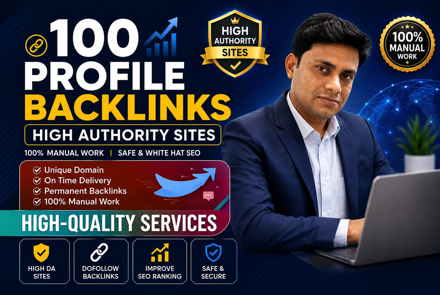 100 High-Authority Profile Backlinks Built Manually f...