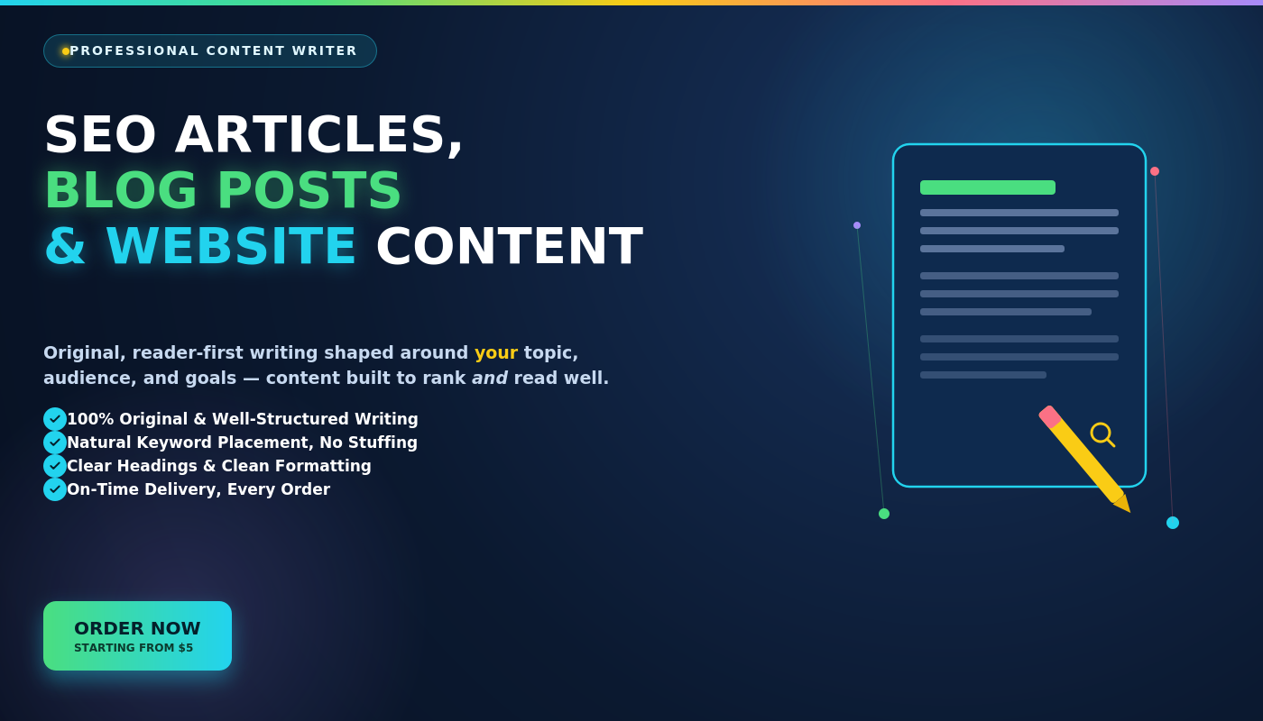 I Will Craft SEO Articles, Blog Posts & Website ...