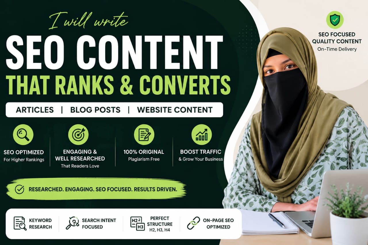 I will write SEO optimized articles and blog posts for your website