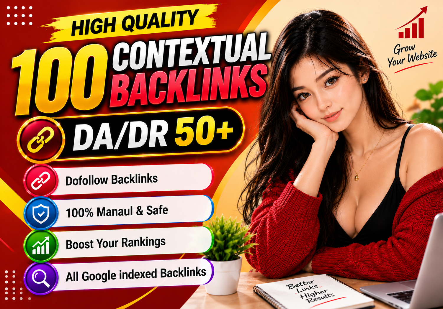 100 High DA DR Contextual Backlinks to Boost Google R...