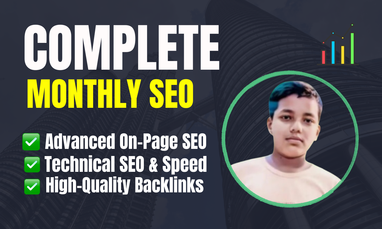 I will be your professional monthly SEO specialist for website ranking