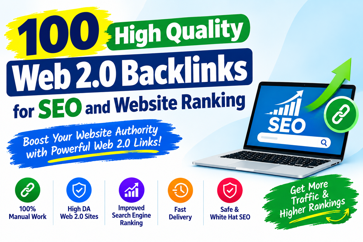 100 High Quality Web 2.0 Backlinks for SEO and Websit...