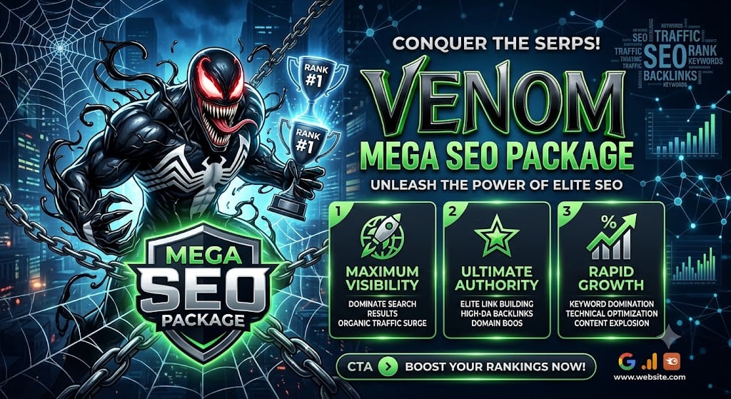 Venom Mega SEO Package for Higher Google Rankings
