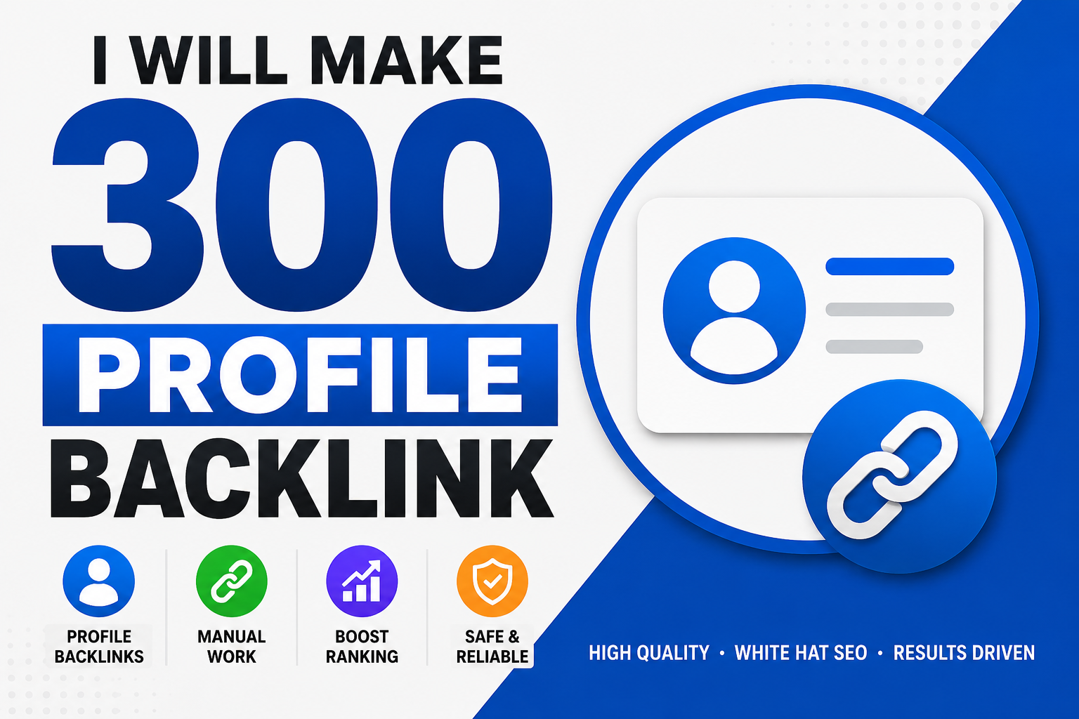 I Will Create 300 High-Quality Profile Backlinks for SEO & Google Ranking