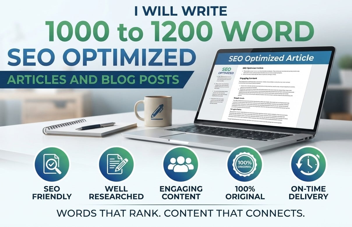I Will Write High Quality 1000&ndash;1200 Word SEO Articles and Blog Posts