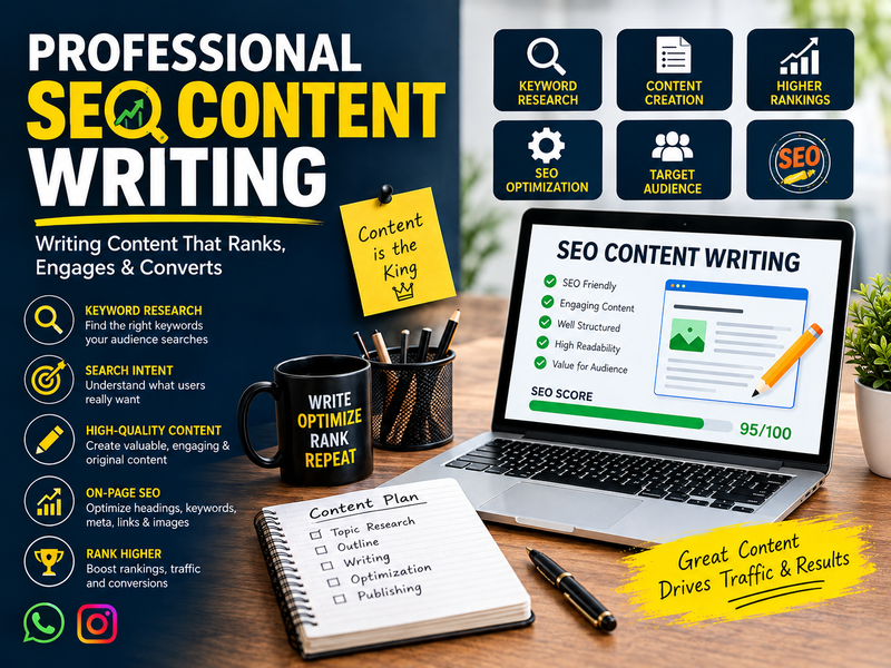 I Will Write Professional SEO Content, Articles & Blog Posts for Your Business