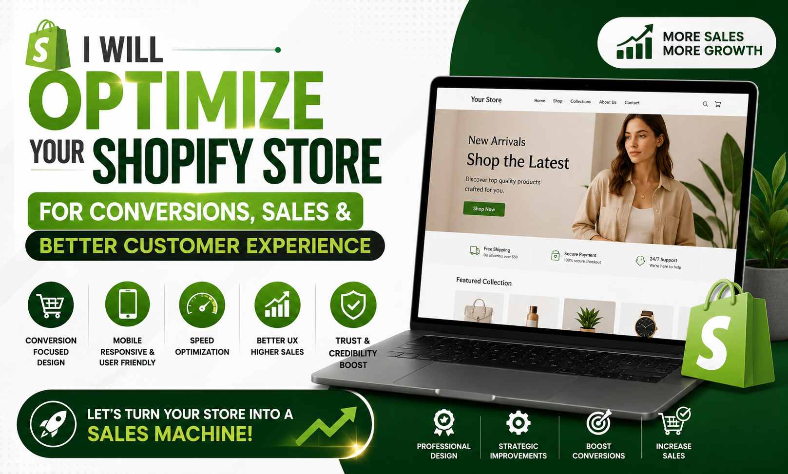 I will optimize your Shopify store for conversions, sales and better customer experience