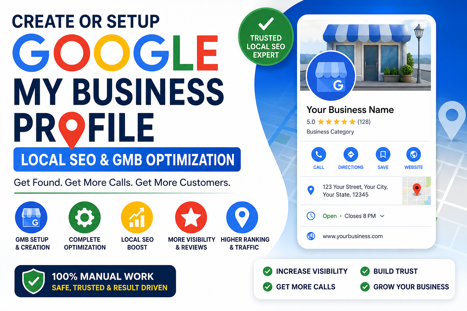 Create or Setup Google My Business profile local SEO GMB optimization