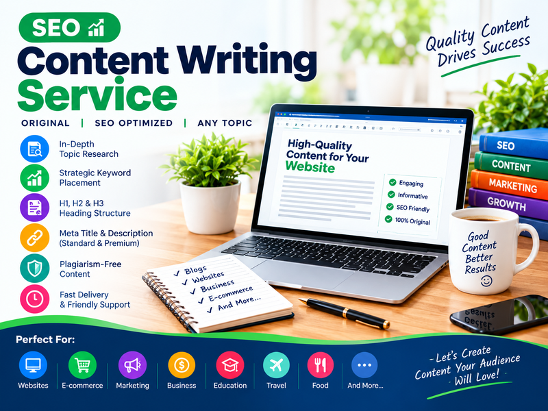 I Will Write a 1000+ Word SEO Optimized Article or Bl...