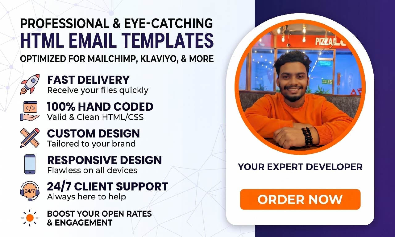 I will build a custom, responsive HTML email and new...