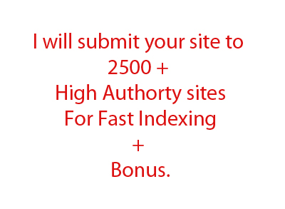 fast index your website by submitting it to 3000 + sites