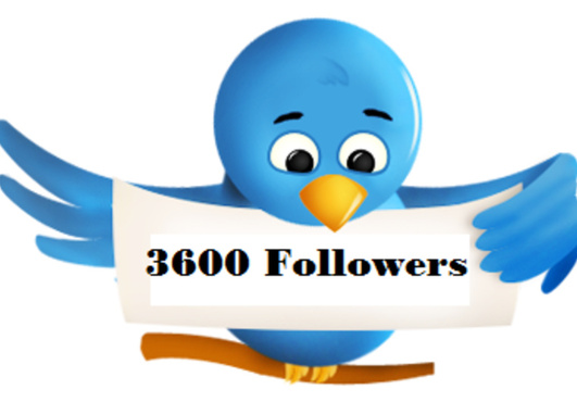 send 3600 twitter followers on your profile, large volumes of twitter followers.....